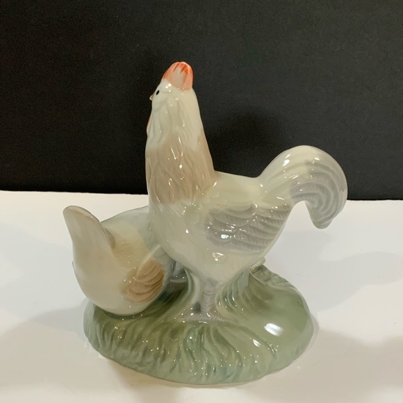 Rooster Hen Chicks ArtMark Figurines Pastel Vintage Made in Tiawan #15 - Picture 3 of 6
